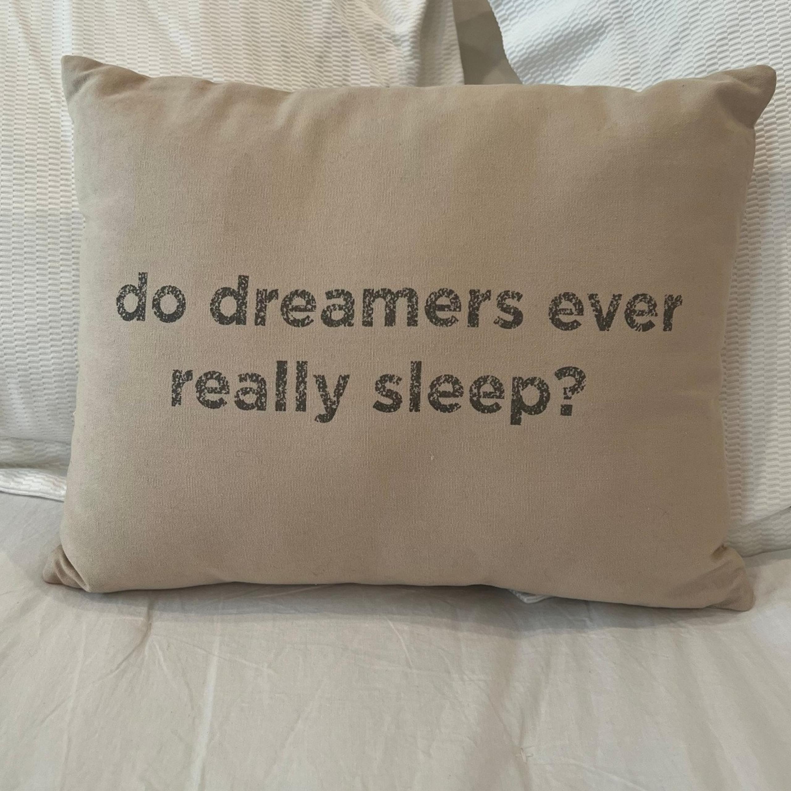 Dreamers Beige Accent Pillow