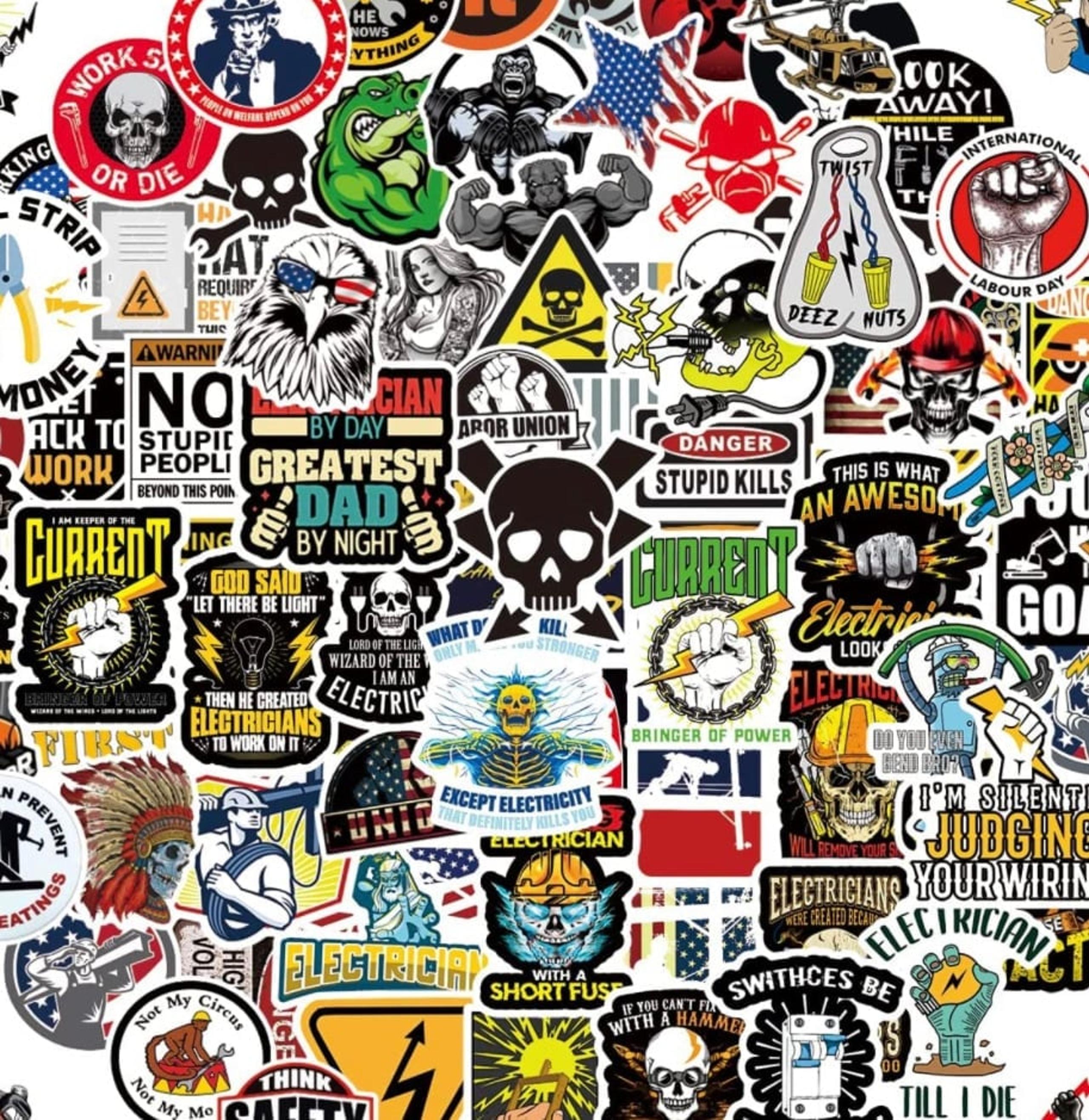 Electrician Hardhat Stickers