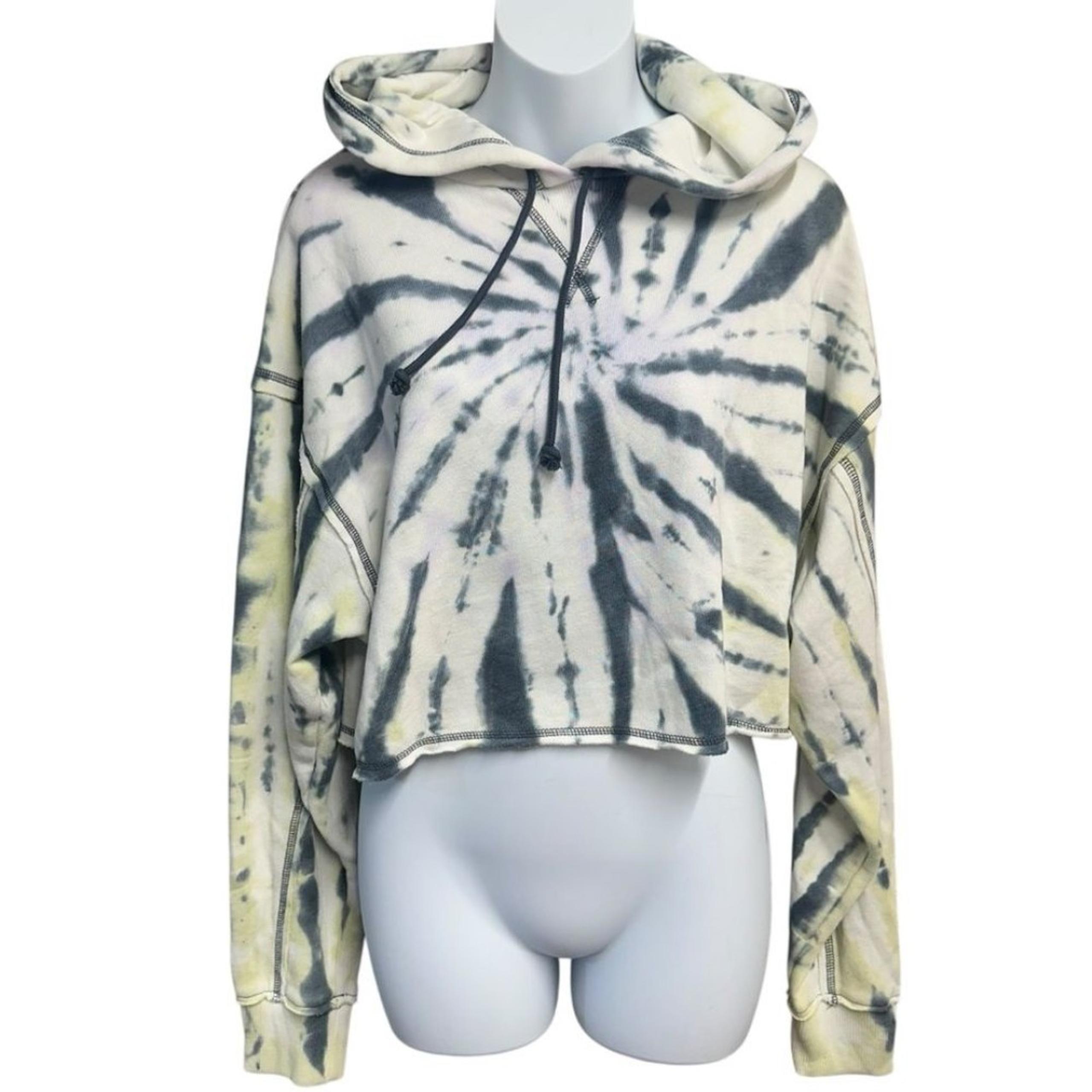Aeropostale Tie-Dye Oversized Cropped Pullover Hoodie Womens Small Pullover NEW