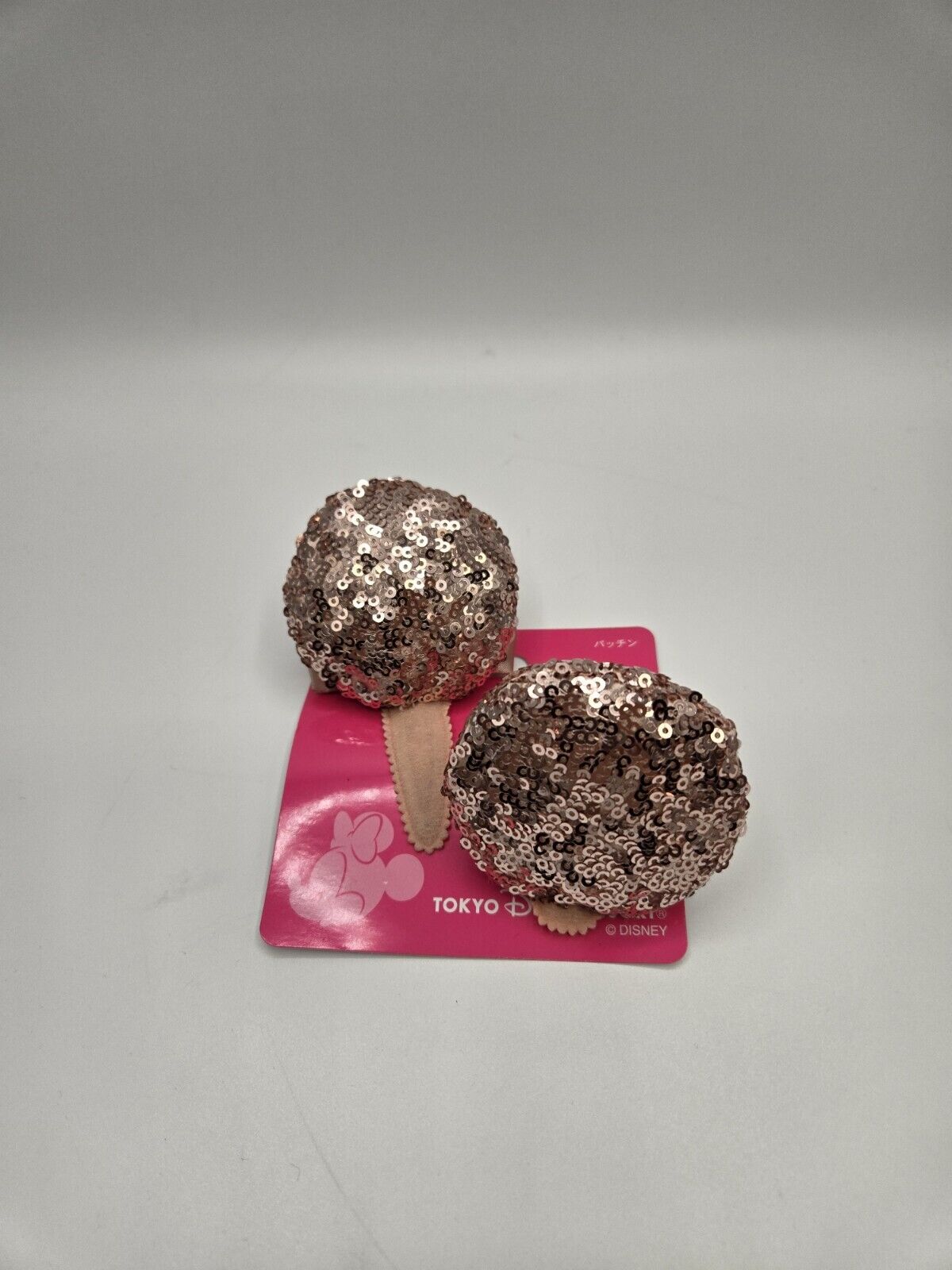 Japan Tokyo Disney Resort Minnie Sequin Ears Headband Hairpin Pink NEW
