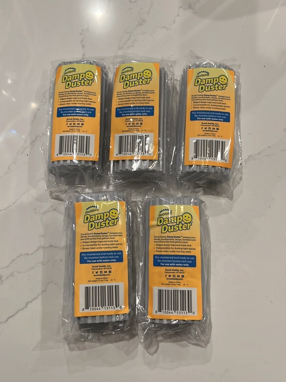 Scrub Daddy Damp Dusters / Hot Cleaning sponge Item - 5 ct GREY FREE SHIP NEW