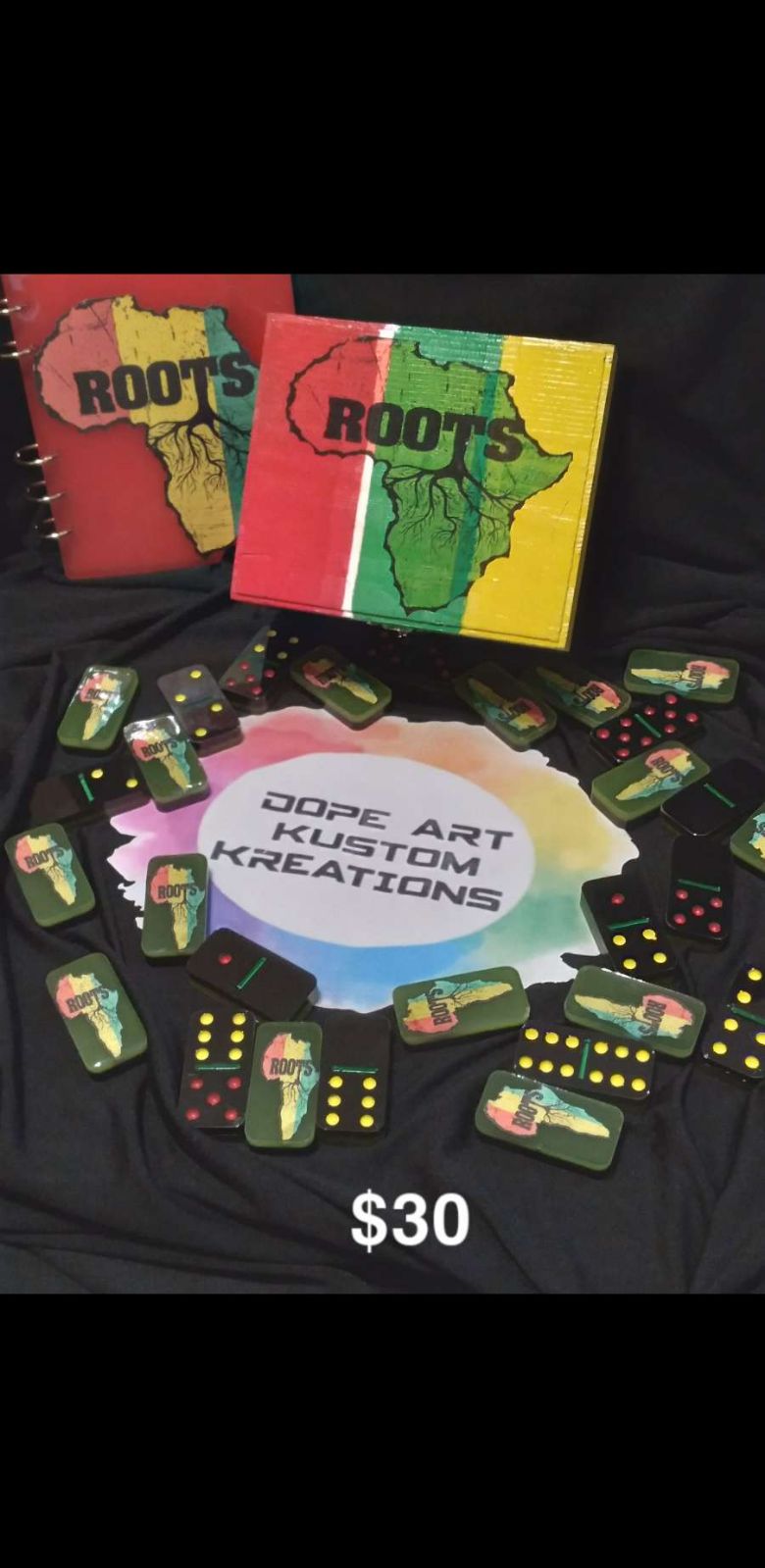 Roots custom made dominoe set
