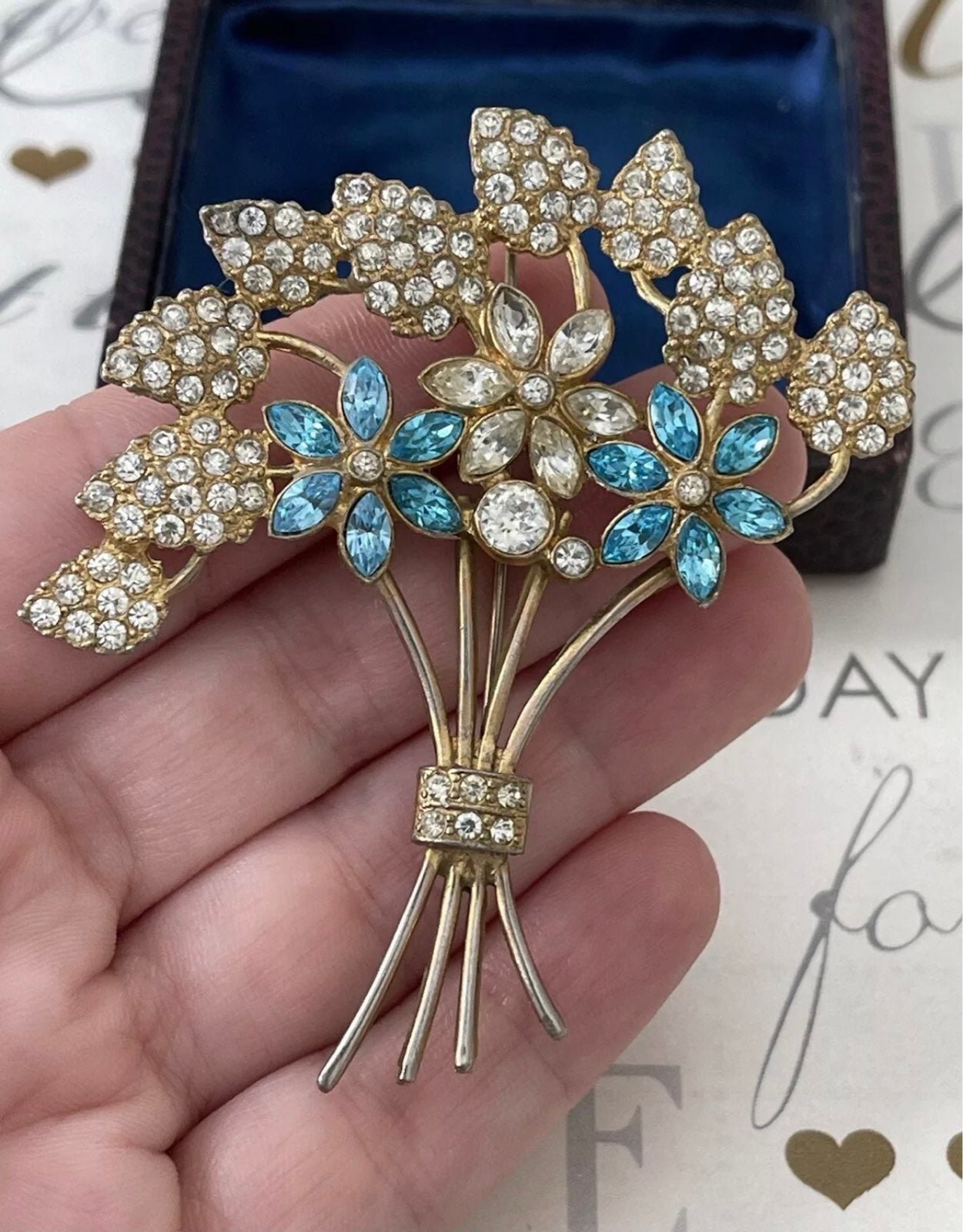 Vintage brooch Flower Bouquet Art Deco