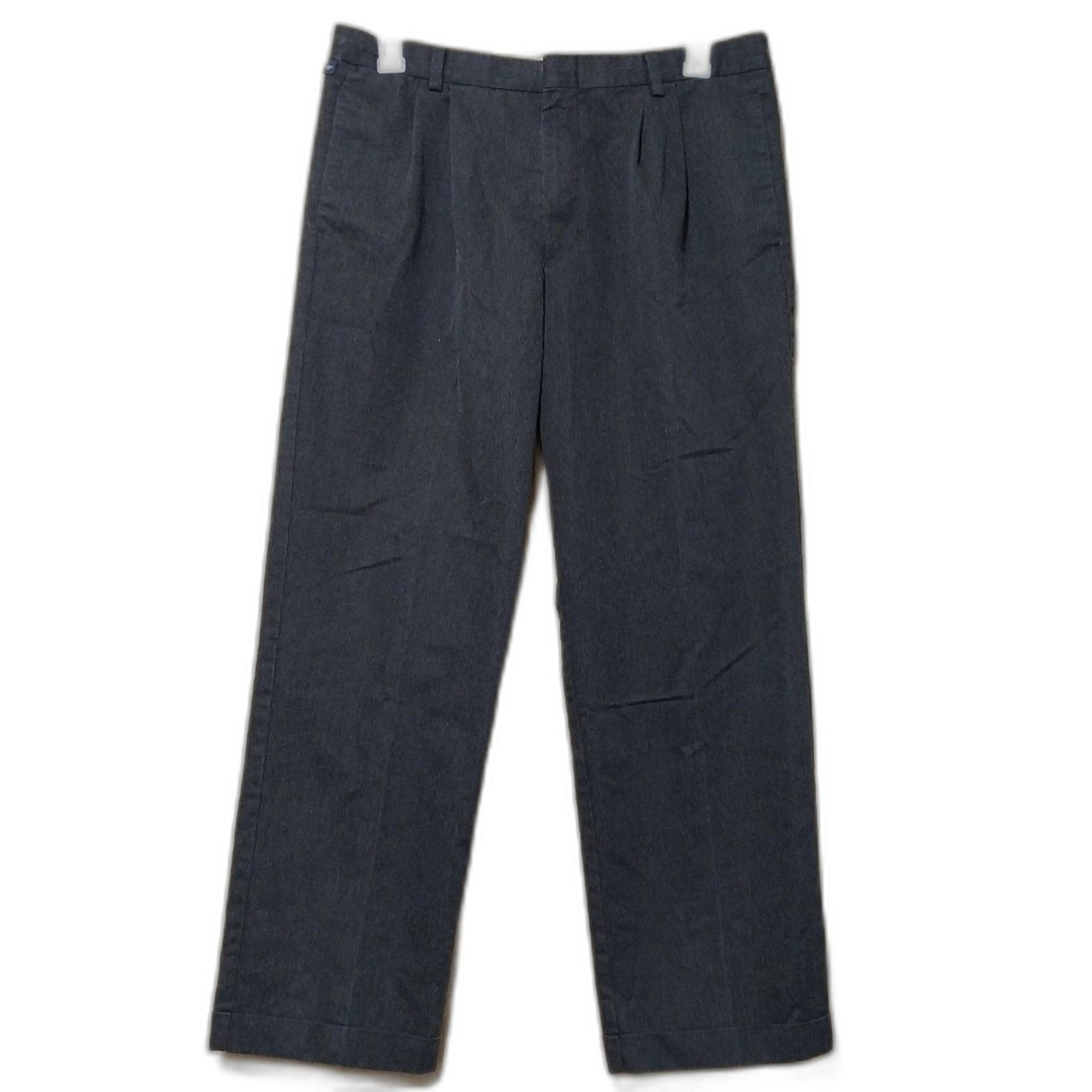 Dockers pants Men 34x29 charcoal gray pleated front cuffed Stain Defender Office