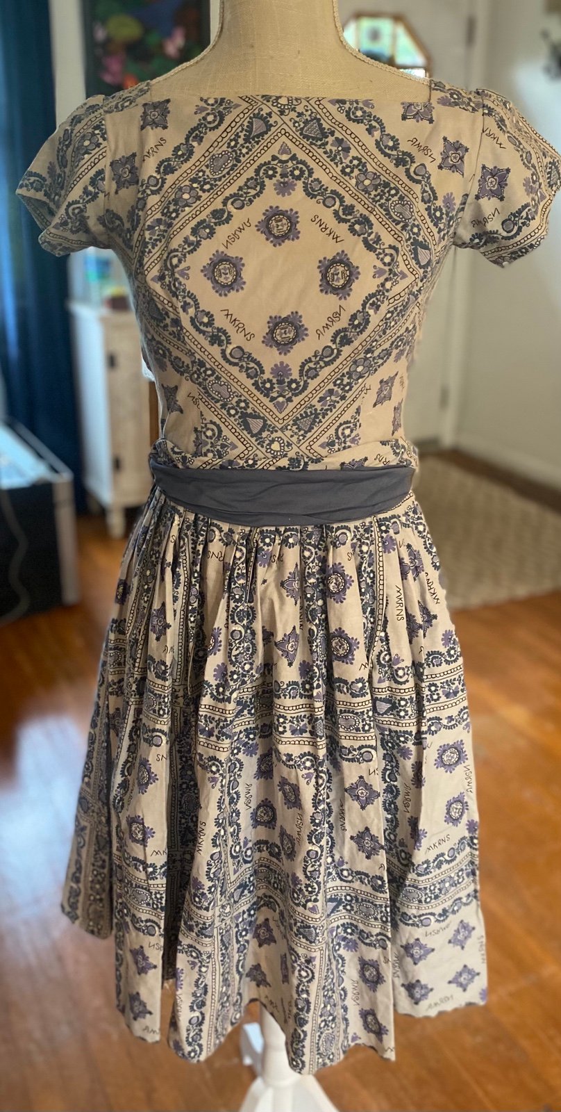 Vintage 50s Dress by-Wendy Wood