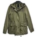Me Jane Army Green Lightweight Hooded Jacket with Crochet Detail Size Small