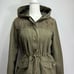 Me Jane Army Green Lightweight Hooded Jacket with Crochet Detail Size Small
