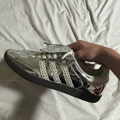Ａdidas Samba Wales Bonner Silver Sizes:EU39=Women's 7.5=Men's 6.5