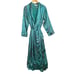Cabernet Sleepwear Set 2 Green Paisley Size S/M Robe Nightgown V Neck