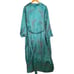 Cabernet Sleepwear Set 2 Green Paisley Size S/M Robe Nightgown V Neck
