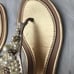 kate spade Imani Gold Faux Pearl Jeweled Thong Open Toe Ankle Strap Sandals 9.5