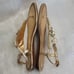 kate spade Imani Gold Faux Pearl Jeweled Thong Open Toe Ankle Strap Sandals 9.5