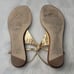 kate spade Imani Gold Faux Pearl Jeweled Thong Open Toe Ankle Strap Sandals 9.5