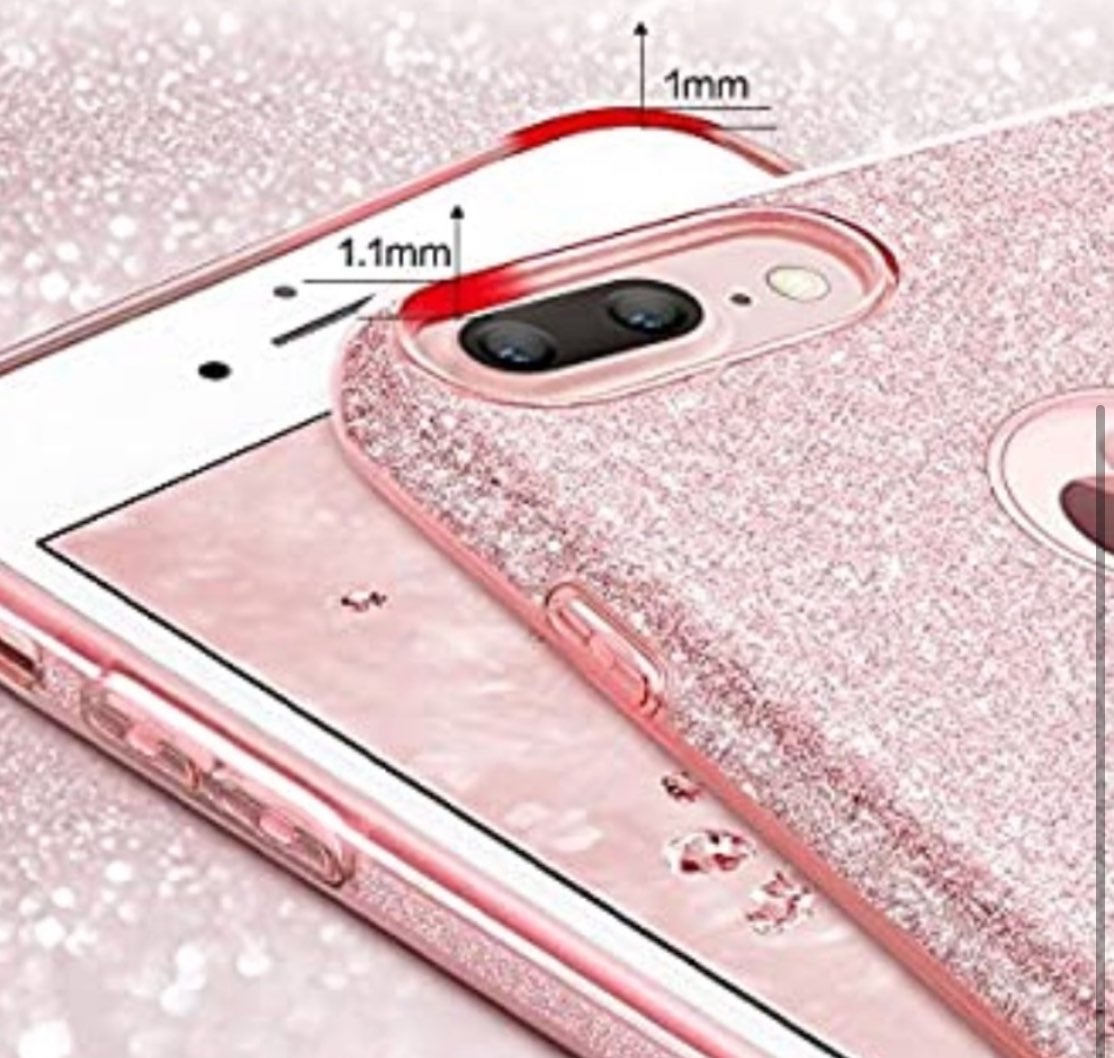 iphone 7 Plus Pink Glitter Sparkle Luxury Case