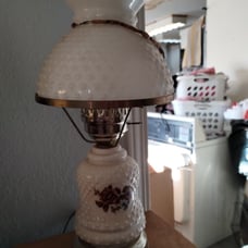 Vintage milk glass lamps