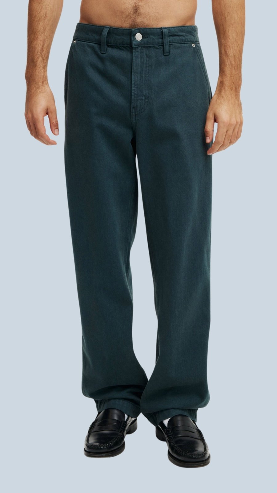 Mens!Cotton On ! New ! Sale !Baggy Jean , carpenter trekking green size 32