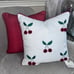 1-NWT KARMA HOME CHERRY DESIGN DECORATIVE PILLOWS