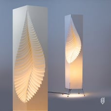 95*5 Leaf Floor Lamp - 107 cm (3'6) On Wire Stand, Handmade Modern Living Room