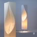 95*5 Leaf Floor Lamp - 107 cm (3'6) On Wire Stand, Handmade Modern Living Room