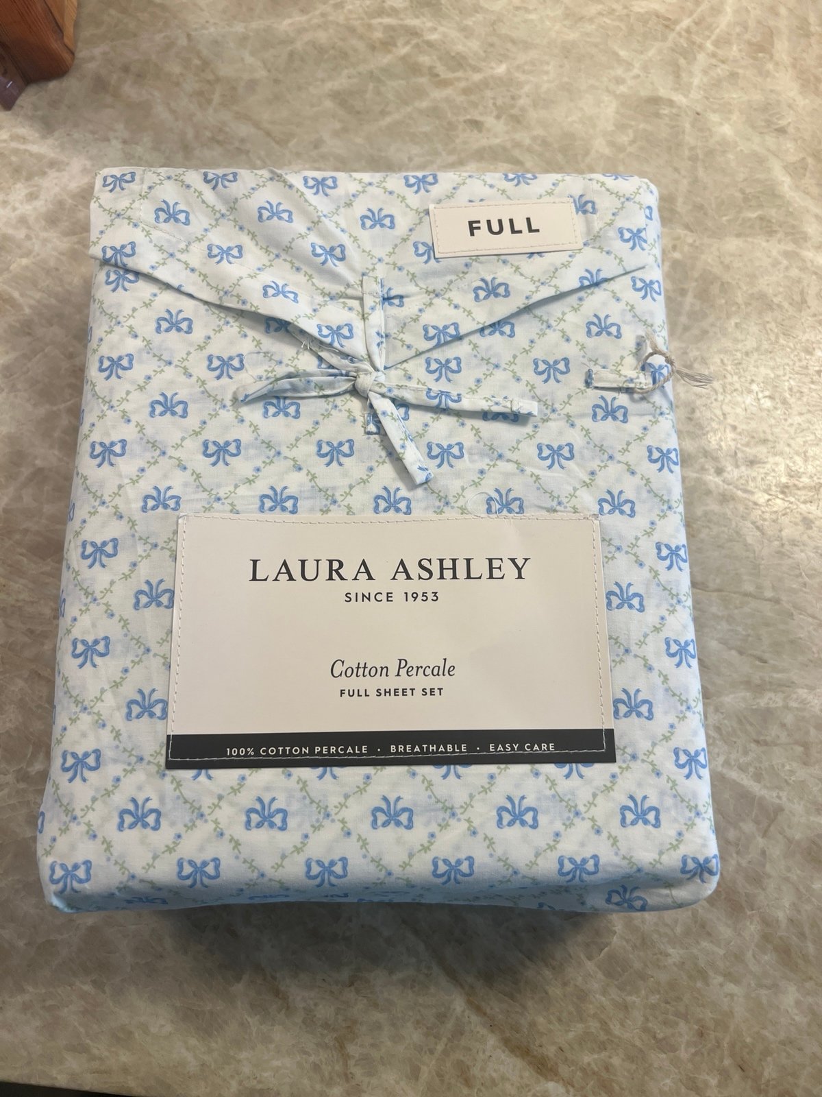 Laura Ashley bow sheets NWT full