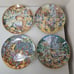 Lot of 8 Cat Plates by Bill Bell Franklin Mint - Gold Rim