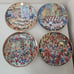 Lot of 8 Cat Plates by Bill Bell Franklin Mint - Gold Rim