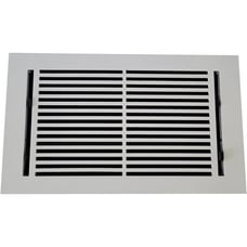 Prima Decorative Cast Aluminum Floor Register 8 x14 VR-109, White