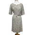 Vintage 1950s Lace Notch-Neck 3/4 Sleeve Midi Dress - Women S