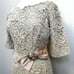 Vintage 1950s Lace Notch-Neck 3/4 Sleeve Midi Dress - Women S