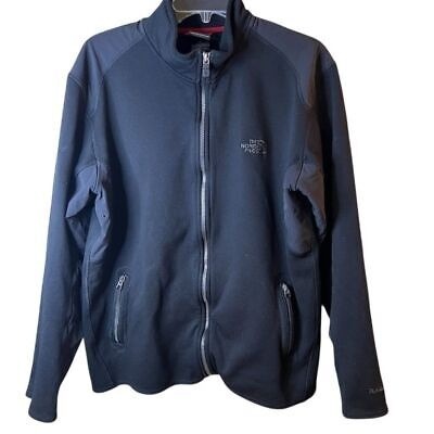 The North Face Men's Black Fleece Full Zip Jacket Size L TKA Stealth