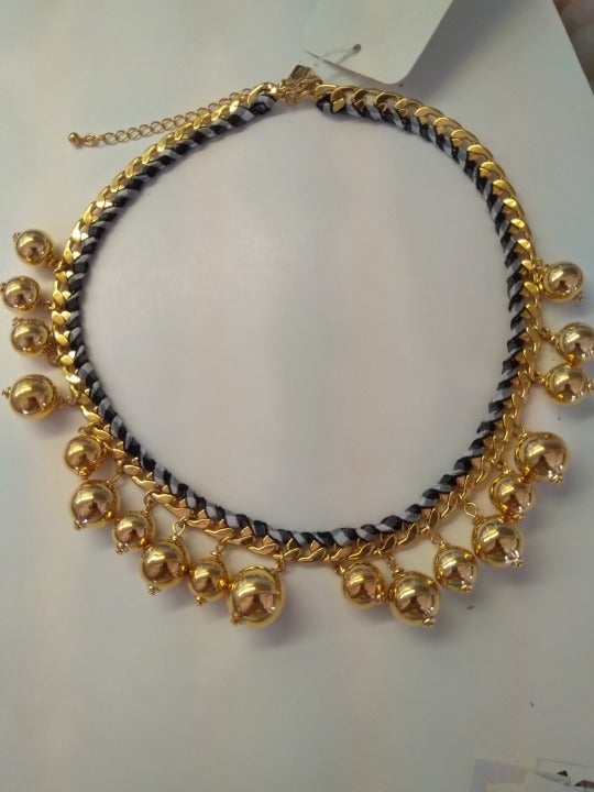 Kate Spade New Gold Serpentine and Ball Crew Necklace