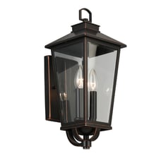 Williamsburg 17.12 in. Gas Style 2-Light Outdoor Wall Mount Coach Light Sconce