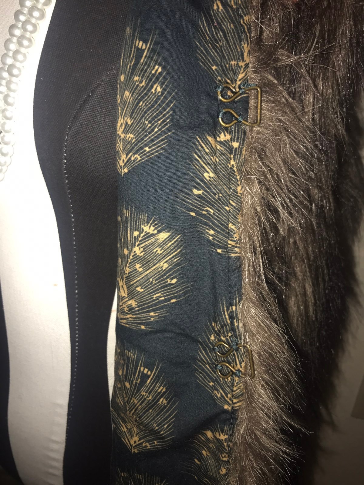 SANCTUARY Faux Fur Vest Brown Size Small