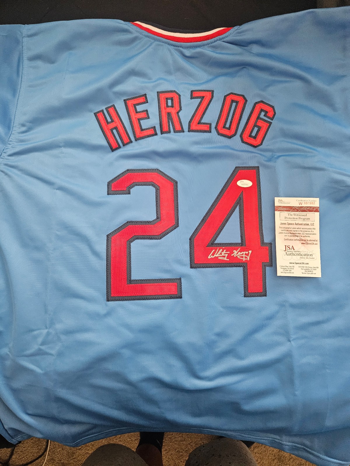 Whitey herzog st Louis jersey