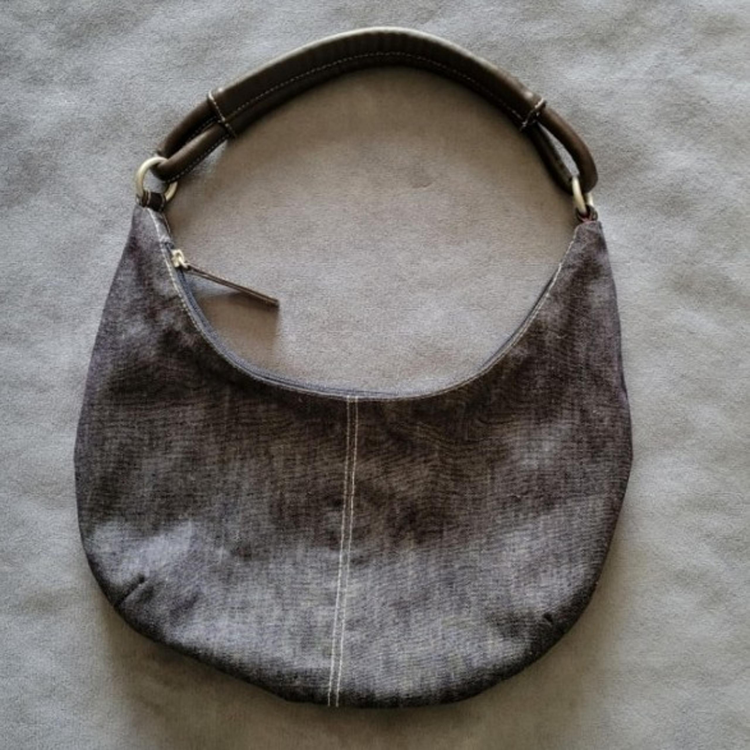 old navy y2k 2000s chambray denim double strap mini shoulder hand hobo bag