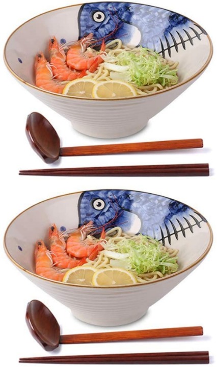 Ceramic Japanese Ramen Noodle Soup Bowl,