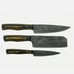 Handmade damascus steel chef set 3 pcs 17437