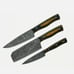 Handmade damascus steel chef set 3 pcs 17437