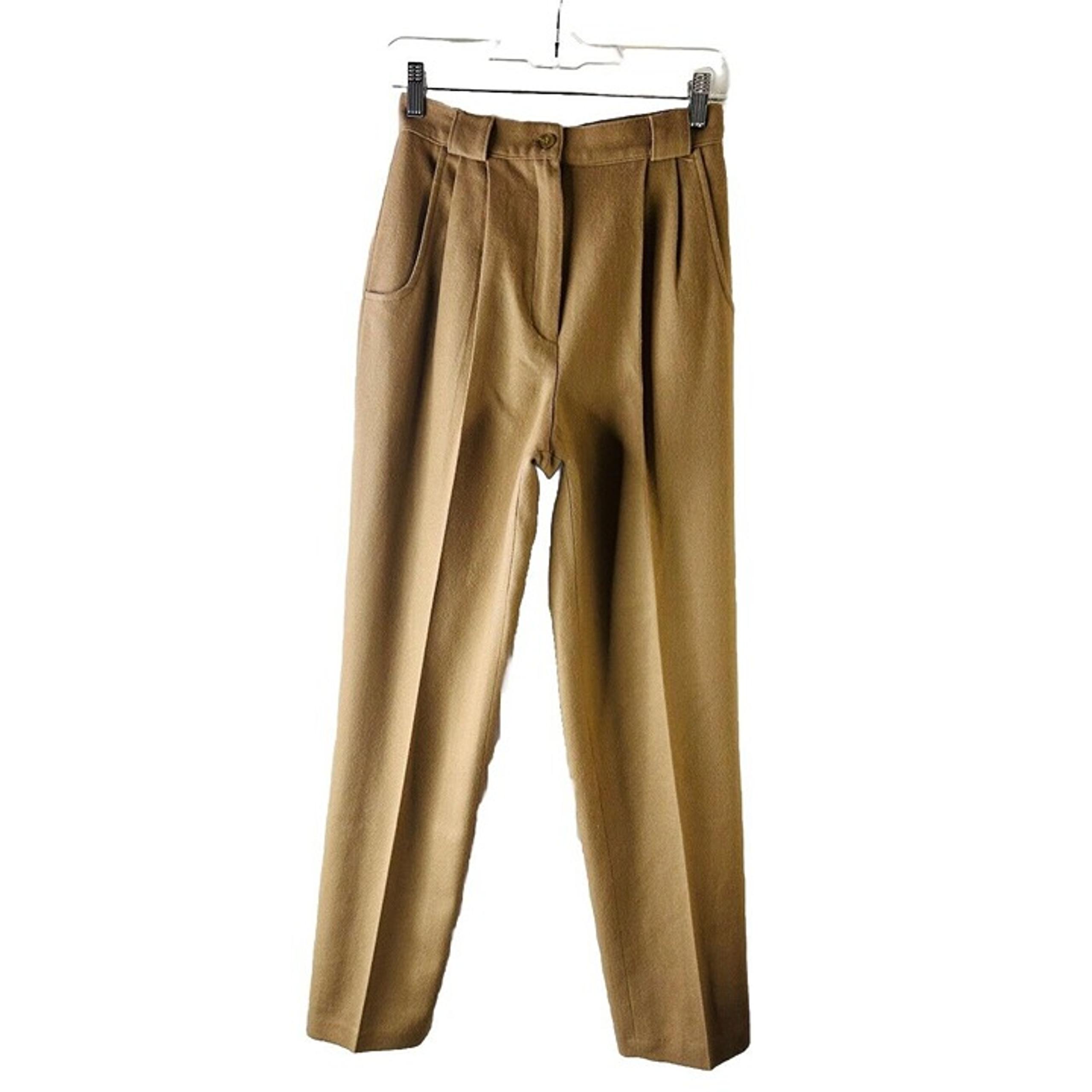 Vintage 90s Womens 4 Wool Pleated High Rise Trousers Dress Pants Luxury Capsule