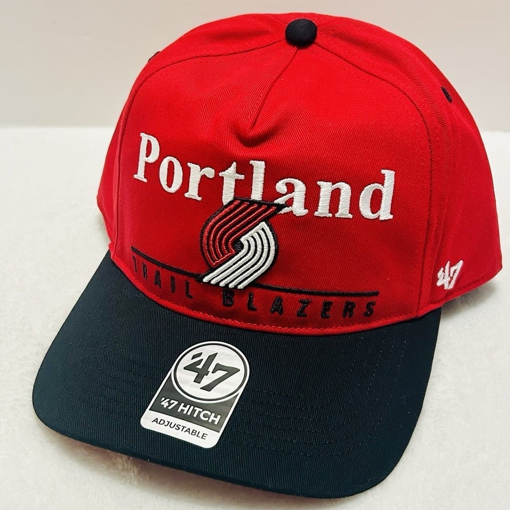 '47 Brand Portland Trail Blazers A-Frame Hitch Hat Cap Adjustable Snapback Red
