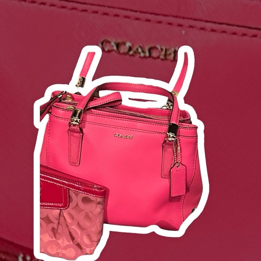 Coach Vintage y2k Madison Op Art Mini Shoulder Bag Pink