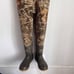 Cabela’s neoprene camouflage real tree print Chest wader boots overall sz 6