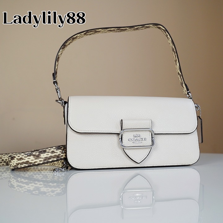 NWT Coach CE561 Morgan Shoulder Bag Pebble Leather Snake-embossed Leather 445
