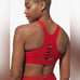 NWT EleVen Venus Williams Red Racer Sports Bra Front Zip Tennis Golf - Size M