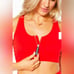 NWT EleVen Venus Williams Red Racer Sports Bra Front Zip Tennis Golf - Size M