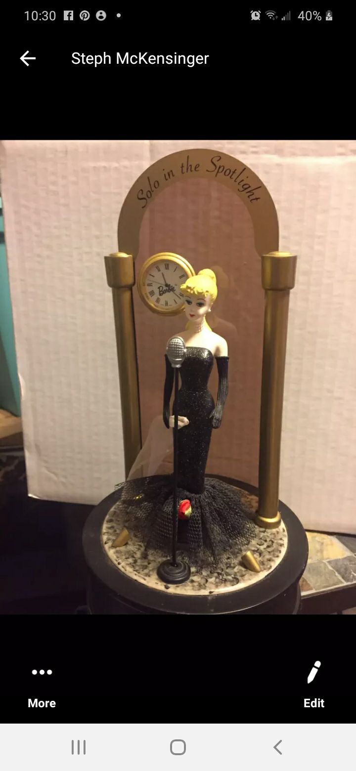 Musical Barbie Porcelain Figurine