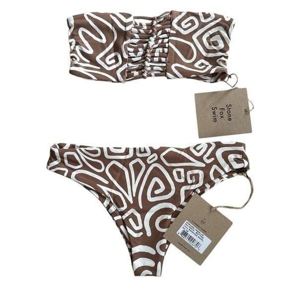 Stone Fox Swim Inez top and Rocca Bottom Bikini Set XS