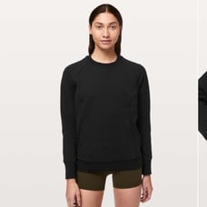 Black lululemon scuba crew neck sweatshirt size 6
