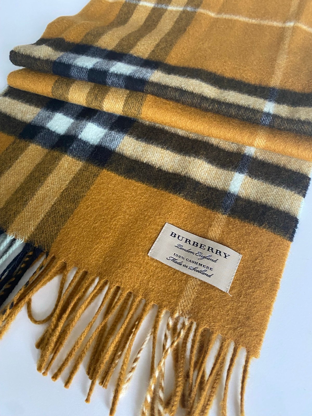 Burberry check cashmere scarf