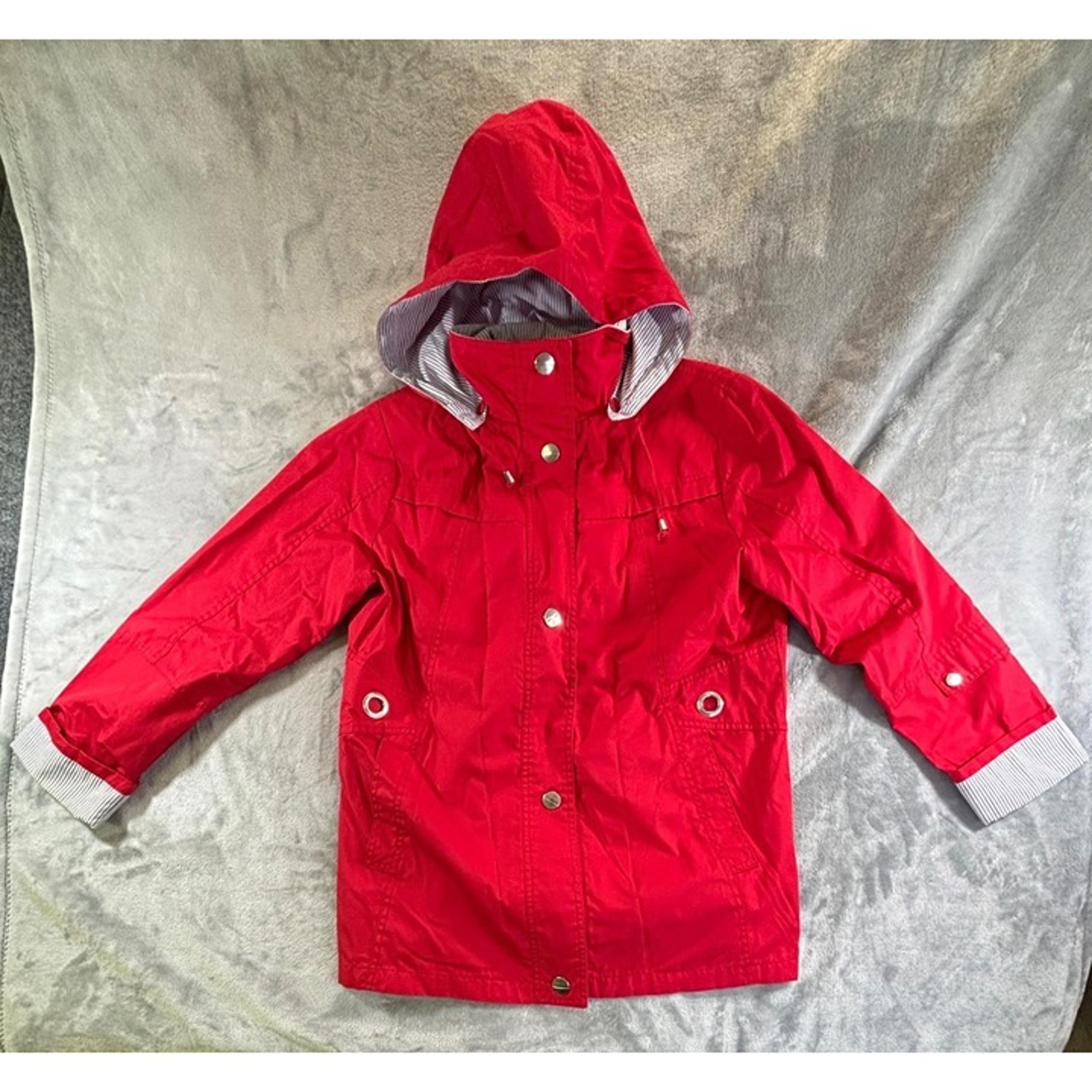 Mackintosh New England Jacket Women's Medium Red button down rain coat